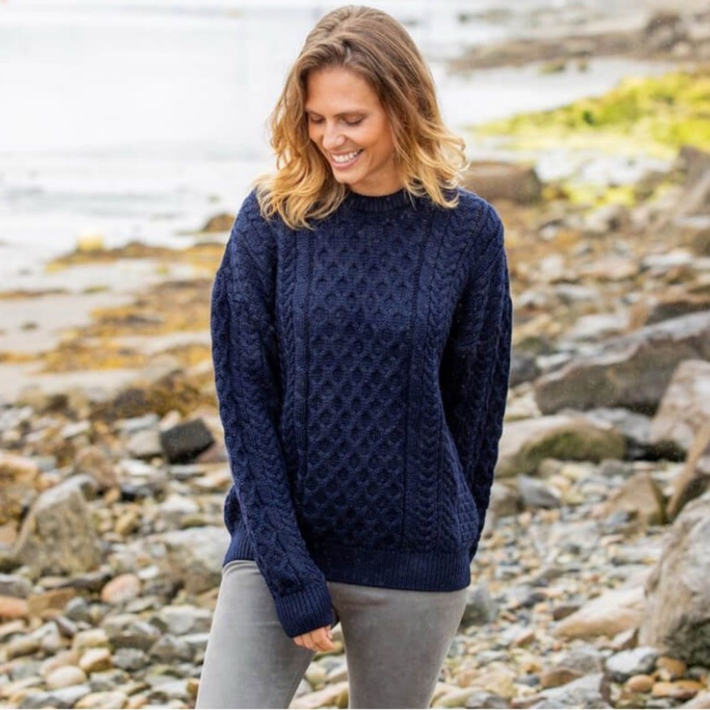 The Irish Store Wool Cableknit Aran Sweater